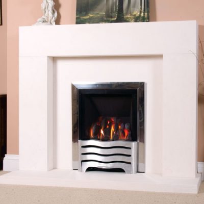 Dorchester fireplace in agean limestone